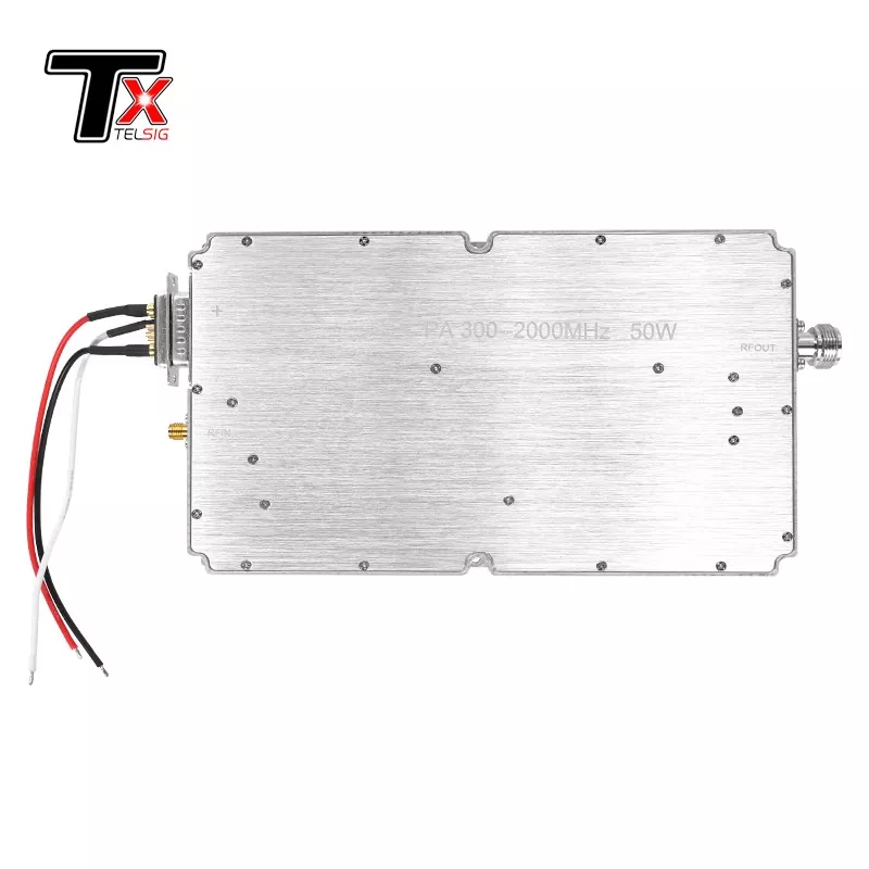 300-2000 MHz moduluko banda zabaleko potentzia 50 w seinale iturri gabe